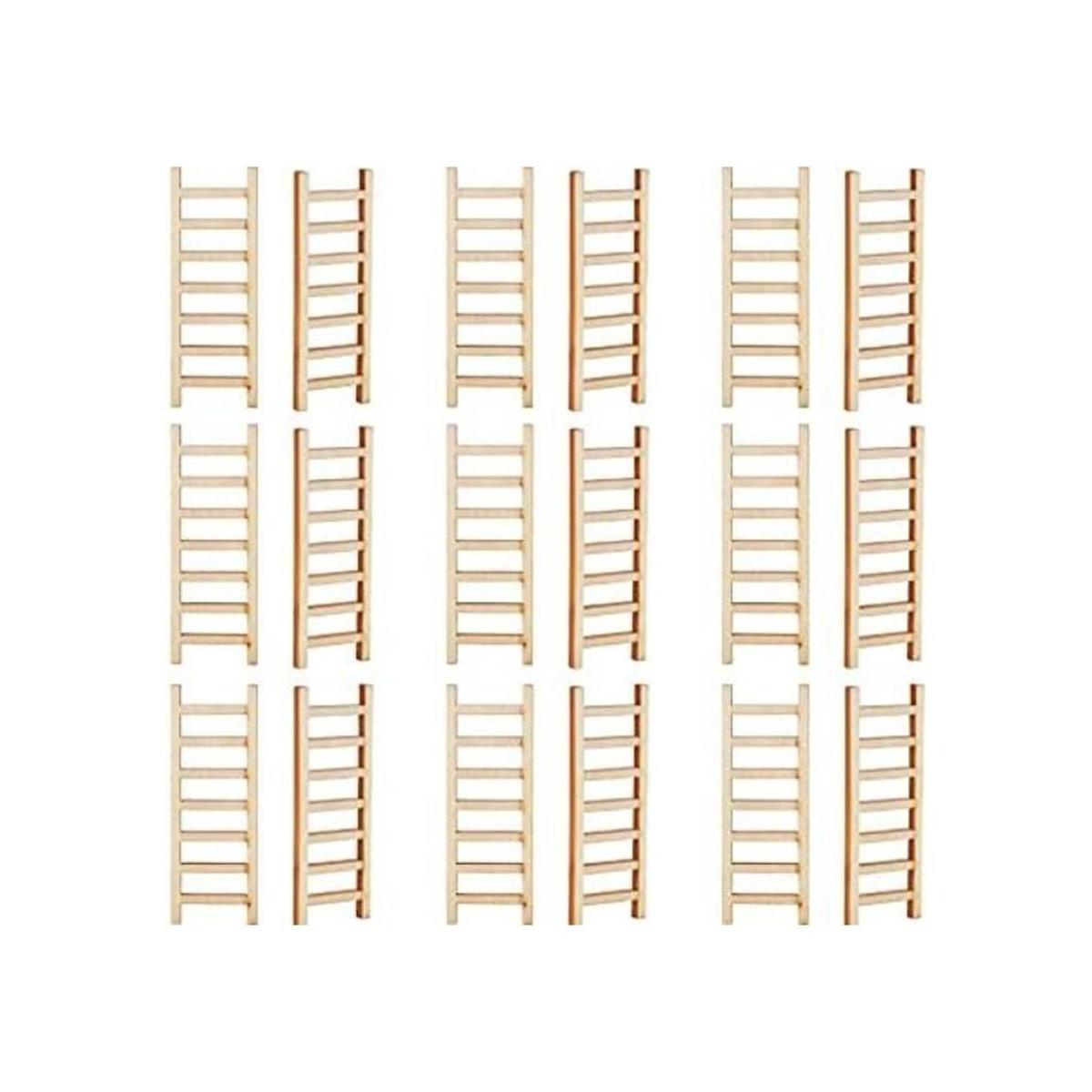 Skylety 20 piezas mini escalera de madera para muebles de