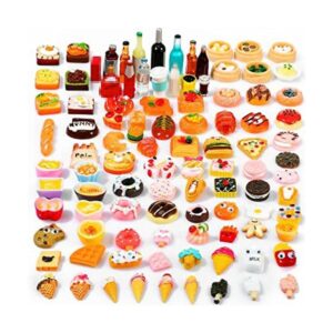 Skylety 100 piezas de alimentos en miniatura juguetes de