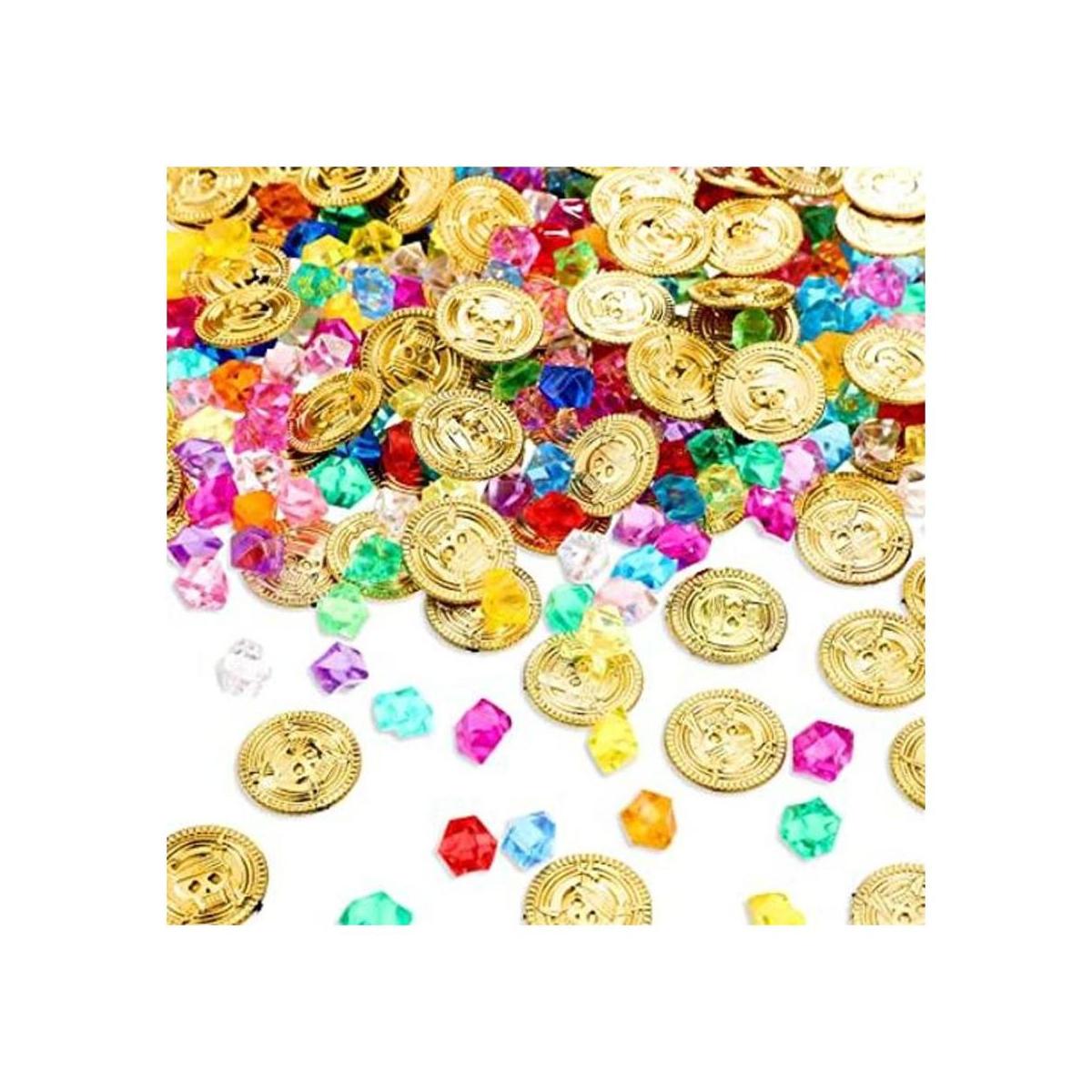 Skylety 100 monedas de oro pirata y 100 piezas de joyas de