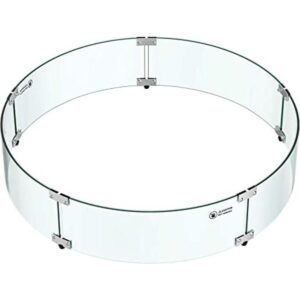 Skyflame Fire Pit Protector de viento redondo de vidrio_1