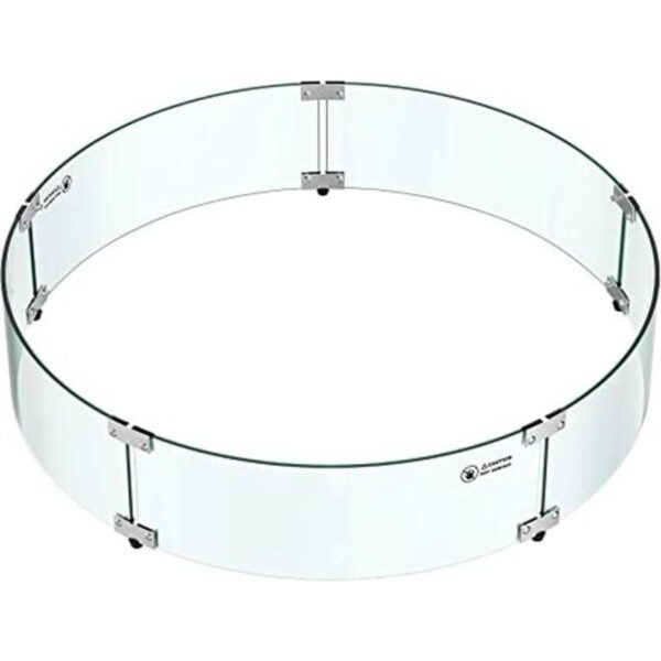 Skyflame Fire Pit Protector de viento redondo de vidrio_1