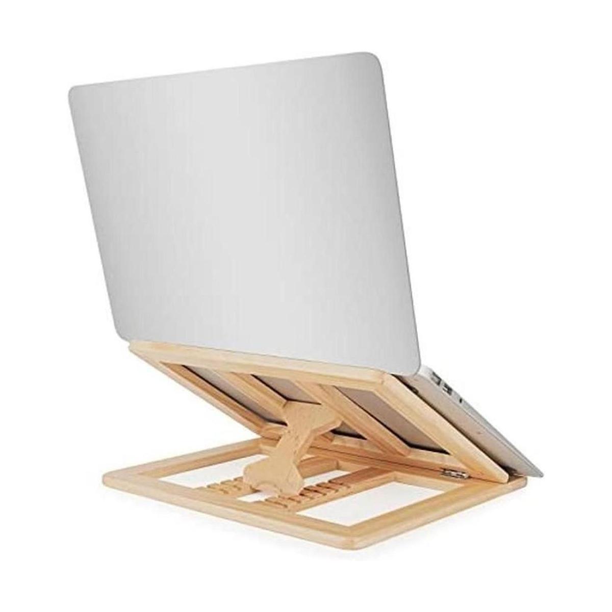 Skoioje Soporte de madera para laptop elevador de madera