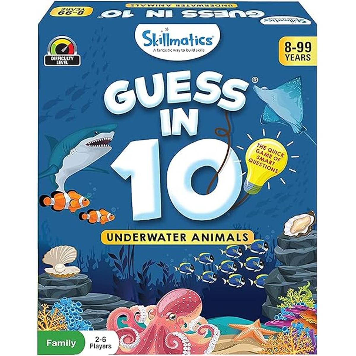 Skillmatics Guess in 10 Juego de cartas animales