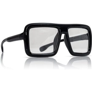 Skeleteen Gafas gruesas negras de gran tamaño marco