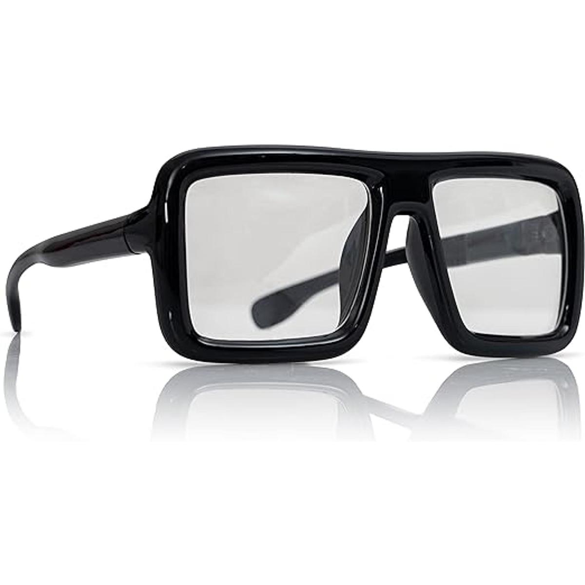 Skeleteen Gafas gruesas negras de gran tamaño marco
