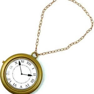 Skeleteen Collar de reloj dorado jumbo Reloj de conejo_1