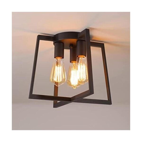 SiyLieu Lámpara de techo semiempotrada de 3 luces metal_1