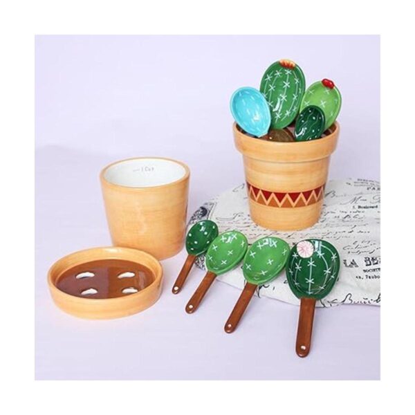 Sizikato 4 cucharas medidoras de porcelana con base_2