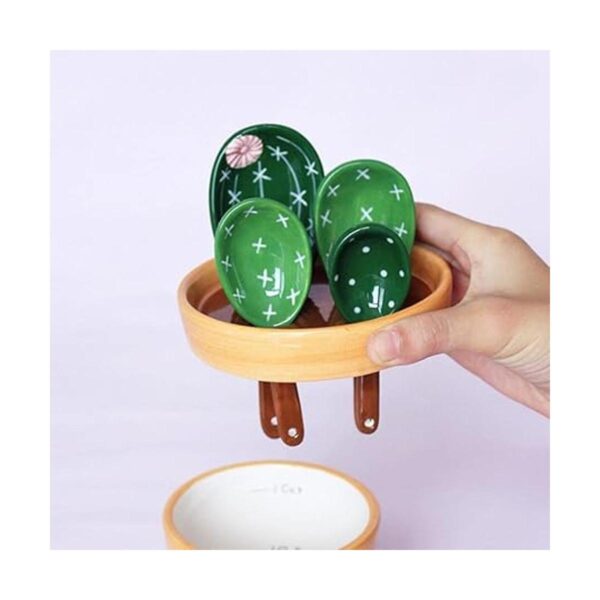 Sizikato 4 cucharas medidoras de porcelana con base_4
