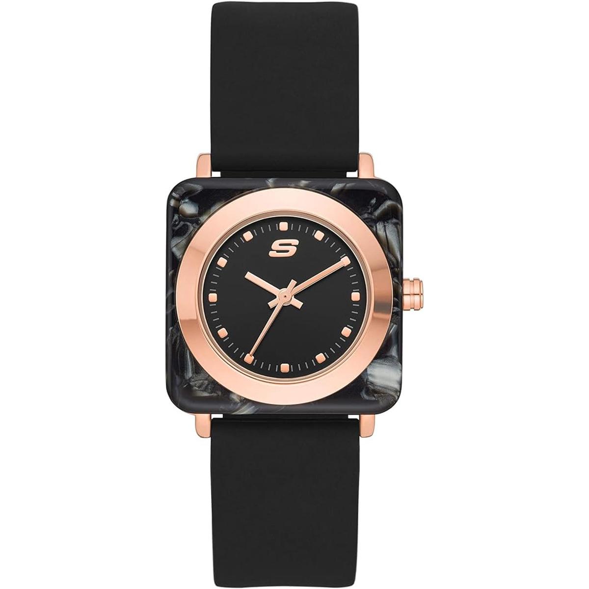 Skechers Womens Calabar Quartz Metal and Silicone