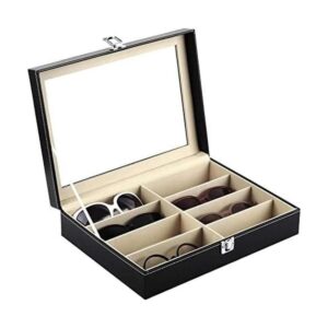 Siveit Organizador de lentes de sol de 8 ranuras caja de_1