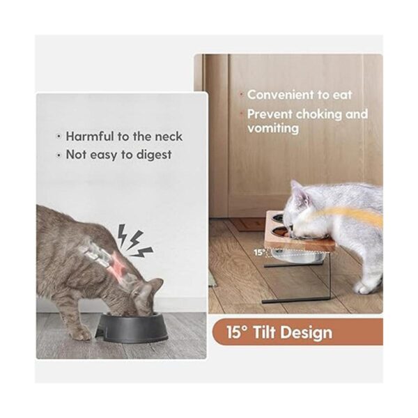 Siooko Cuencos elevados para gatos cuencos elevados
