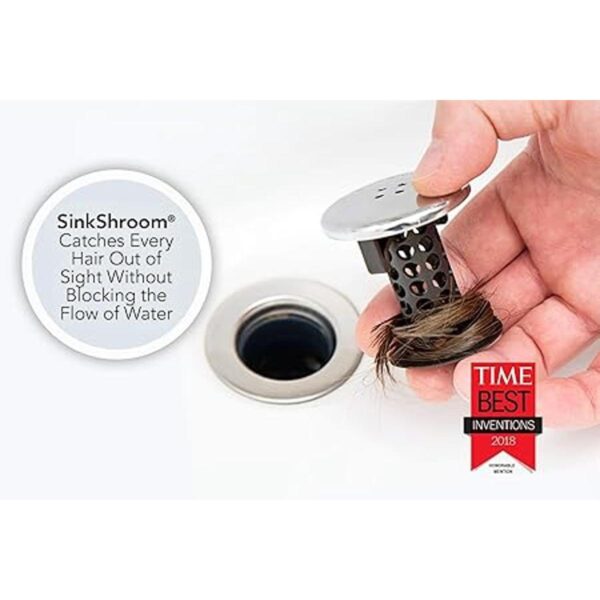 SinkShroom BLKSSSTP22 Revolutionary Bathroom Sink Drain_2