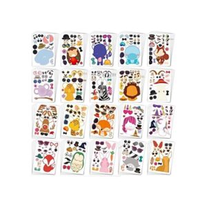 Sinceroduct Make a Face Stickers para niños 100 hojas de