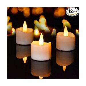 SingTok 12 velas votivas de larga duración a pilas con_1