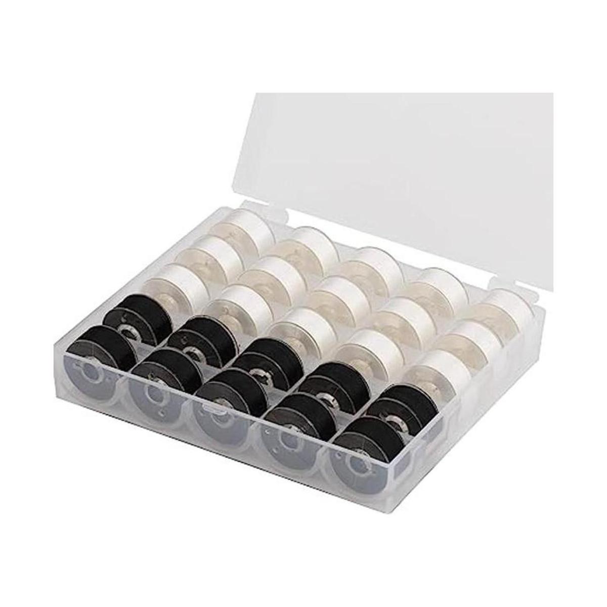 Simthread 25 hilos de bobina preenrollada de 15 blancos
