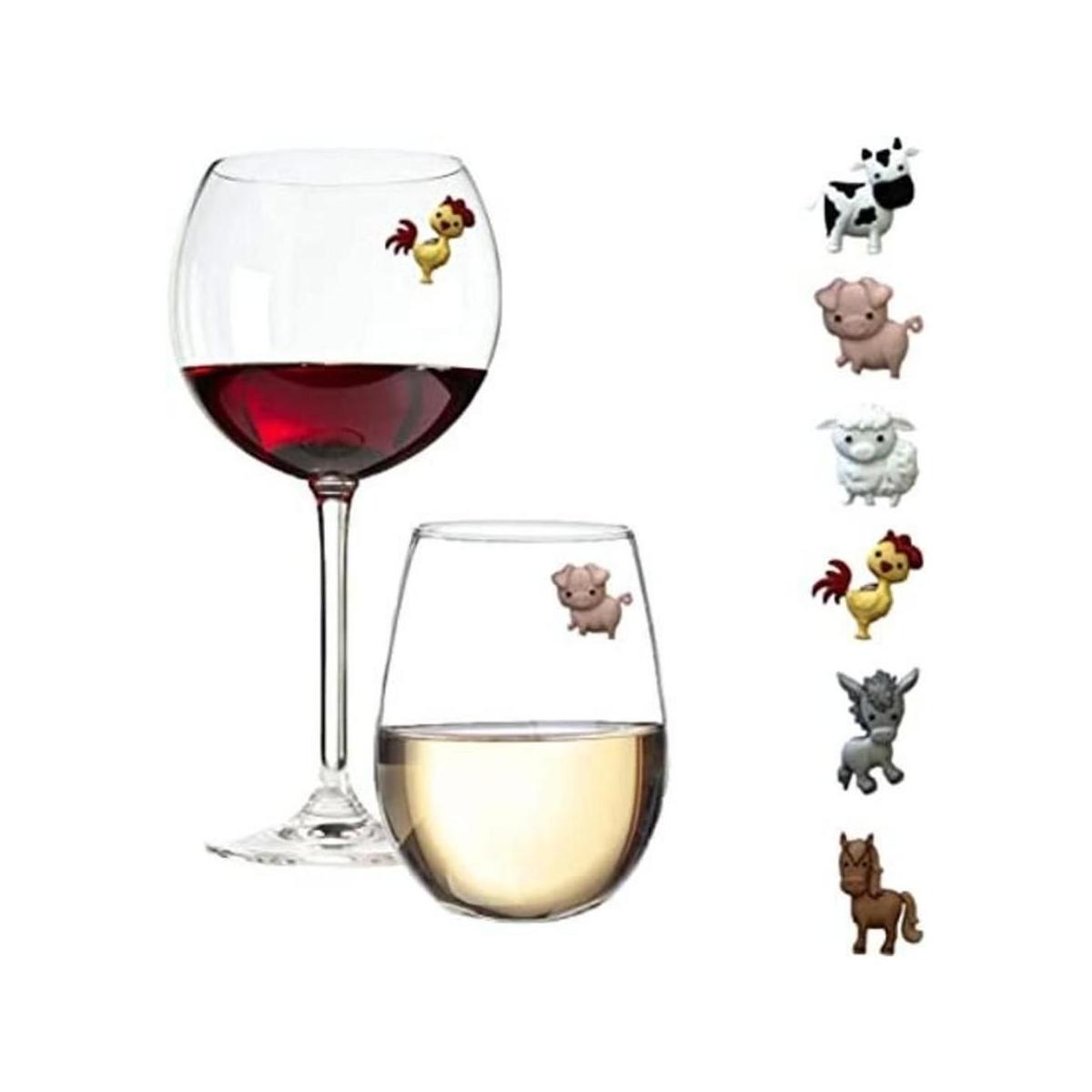 Simply Charmed Juego de 6 abalorios magnéticos para vino