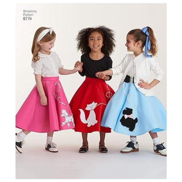 Simplicity 8774 Falda de caniche Rockabilly vintage de