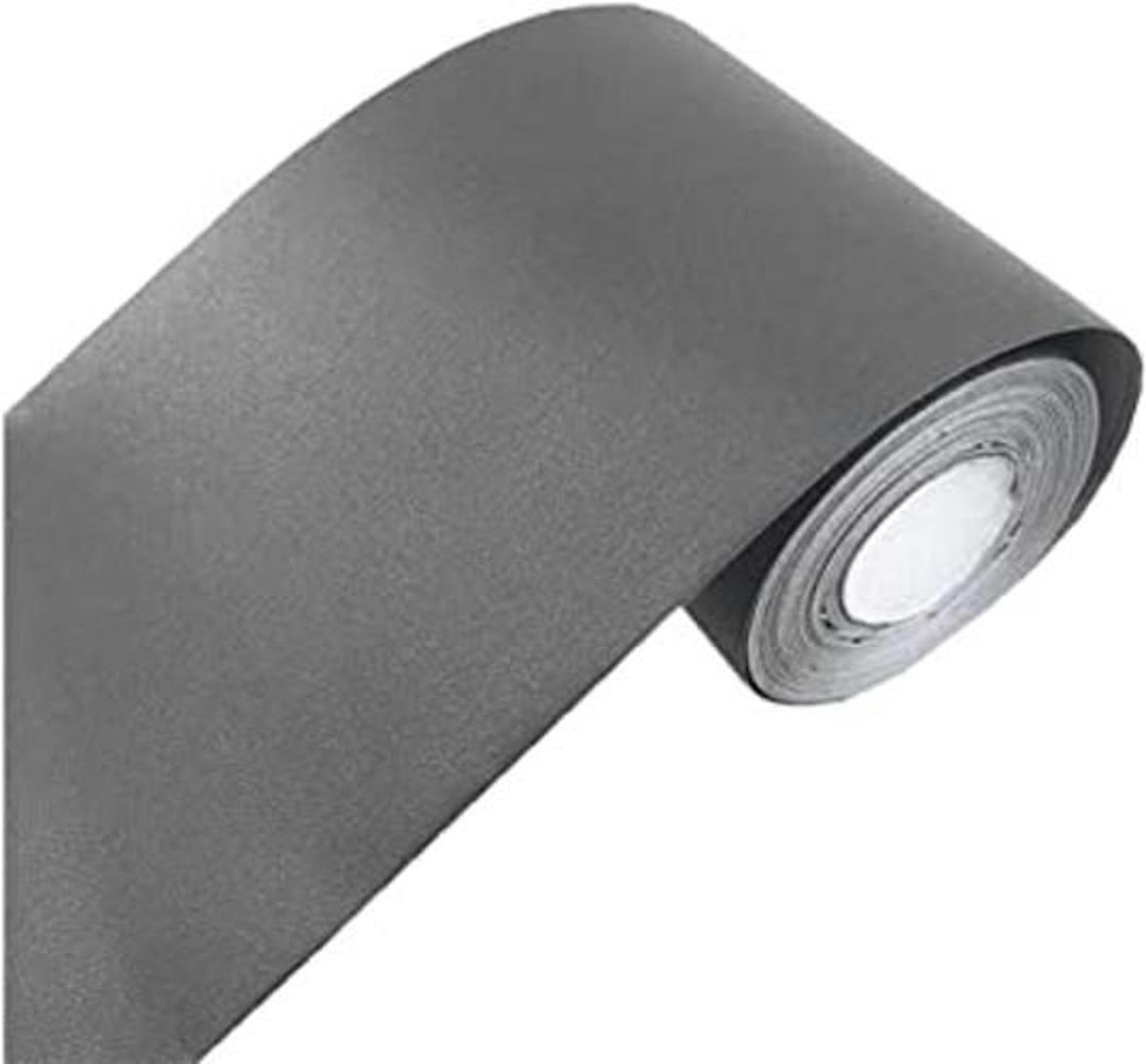Simplemuji Papel pintado gris oscuro mate borde Peel Stick