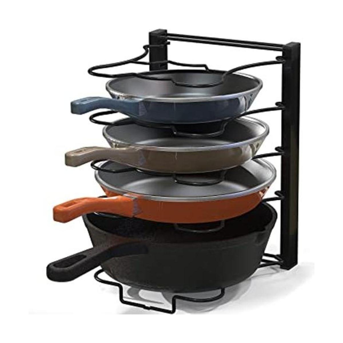 SimpleHouseware Organizador de sartenes ajustable de