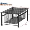 SimpleHouseware Cajón apilable para cestas color negro_5