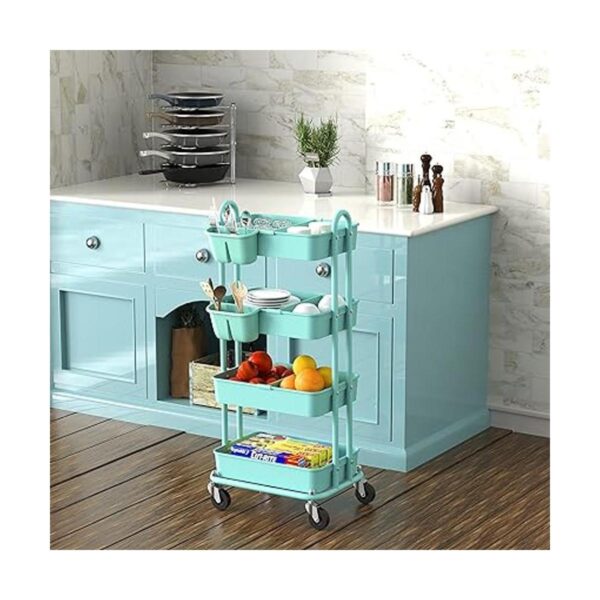 SimpleHouseware Carro multiusos de 4 niveles con