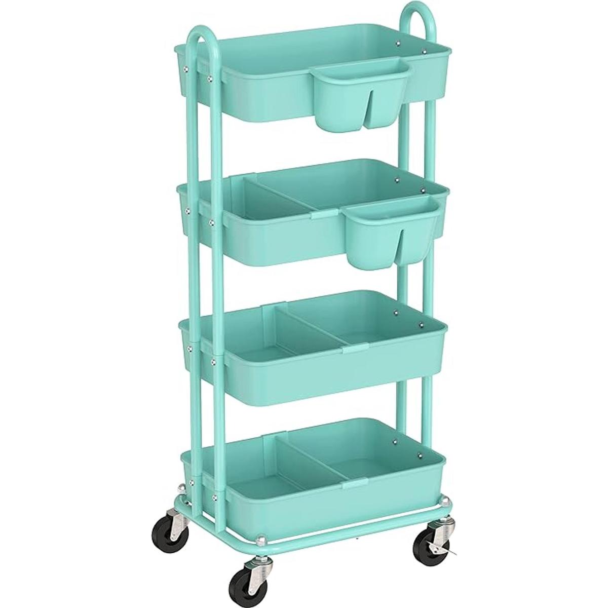 SimpleHouseware Carro multiusos de 4 niveles con