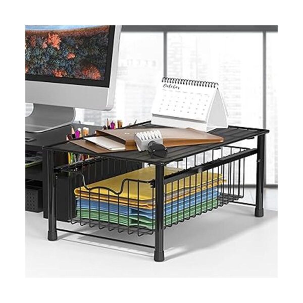 SimpleHouseware Cajón apilable para cestas color negro_2