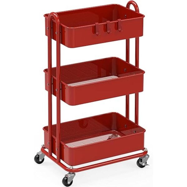 SimpleHouseware Carrito de metal resistente de 3 niveles_1