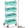 SimpleHouseware Carro multiusos de 4 niveles con