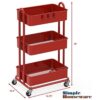 SimpleHouseware Carrito de metal resistente de 3 niveles_6