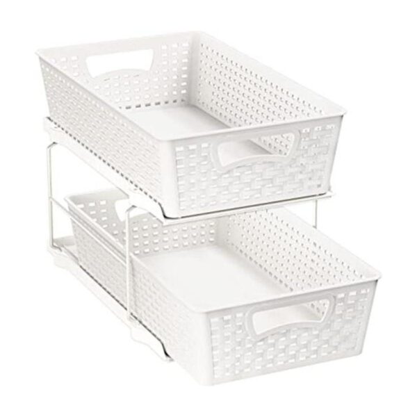 SimpleHouseware Bandeja organizadora de baño de 2