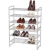 Simple Houseware Estante apilable de 3 niveles plateado._3
