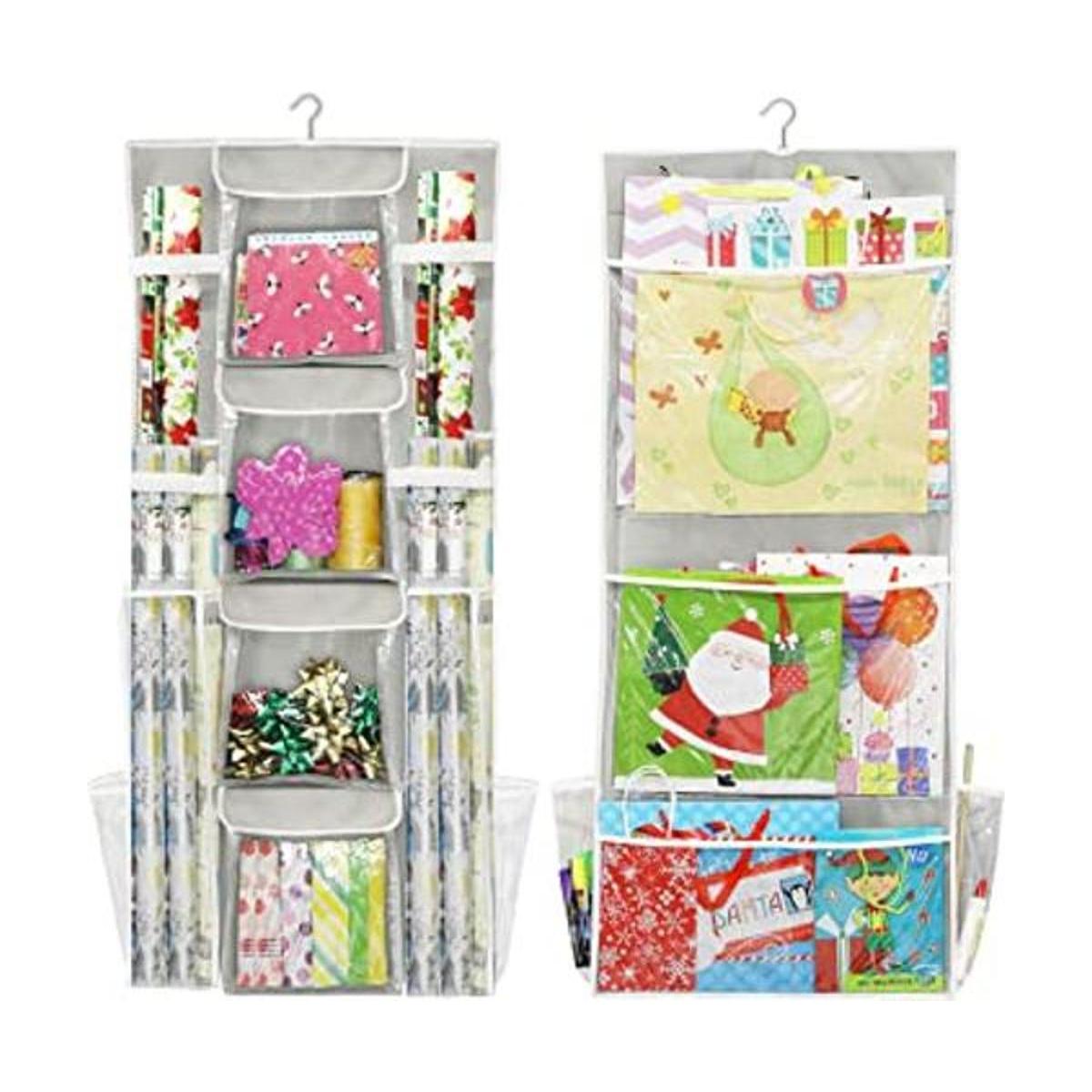 Simple Houseware Organizador de papel de regalo colgante
