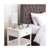 Simple Designs LT1087WHT Lámpara de mesa base de níquel