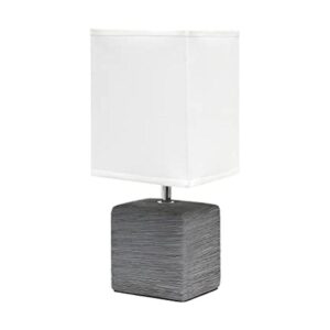 Simple Designs Lámpara de mesa pequeña de piedra sintética_1