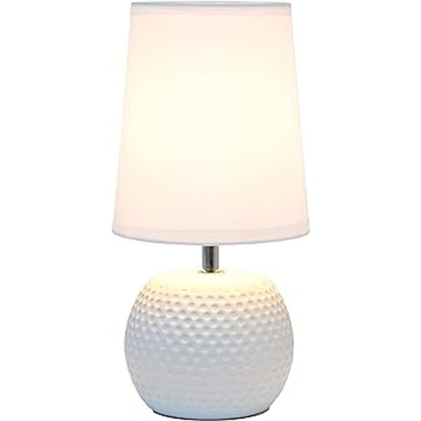Simple Designs LT2084WHT Mini lámpara de mesa de noche de_3