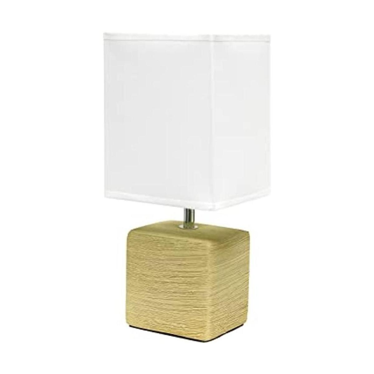 Simple Designs Pequeña lámpara de mesa de piedra sintética