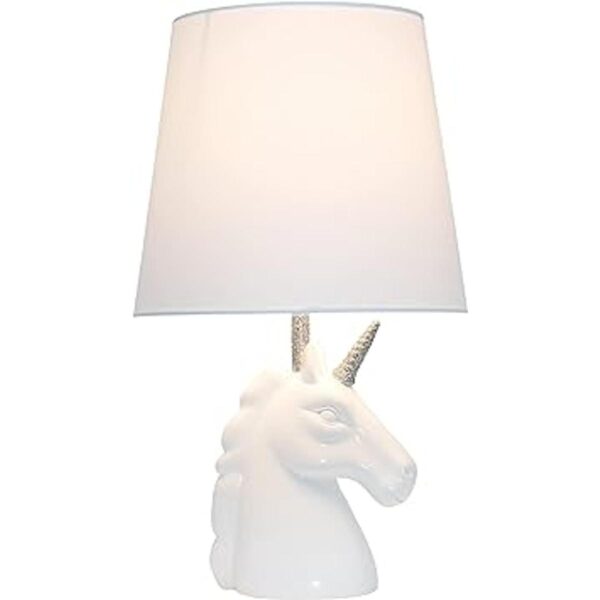 Simple Designs LT1078SLV Lámpara de mesa de unicornio con_2