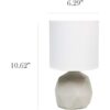 Simple Designs LT2060WHT Lámpara de mesa geométrica de_3
