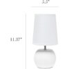 Simple Designs LT2084WHT Mini lámpara de mesa de noche de_4