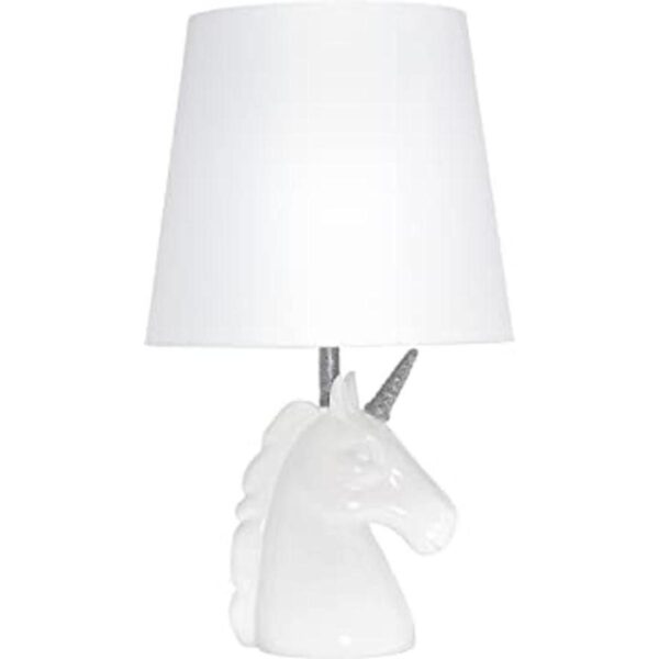 Simple Designs LT1078SLV Lámpara de mesa de unicornio con_1