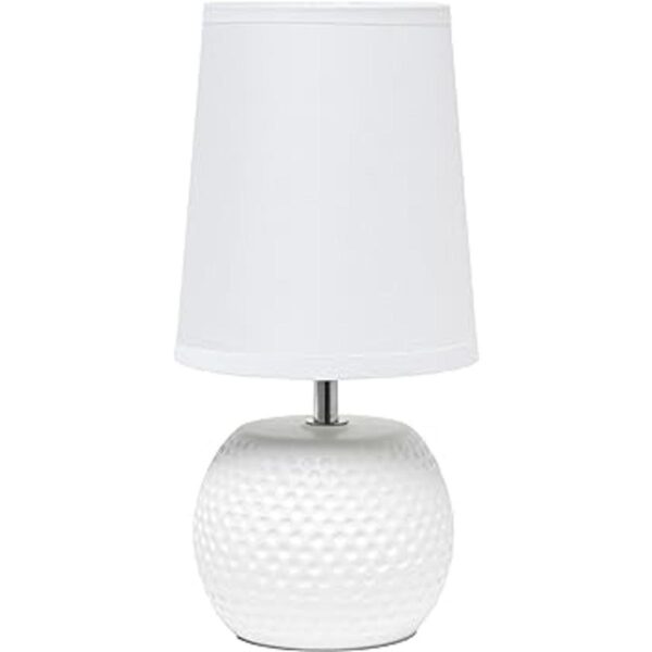 Simple Designs LT2084WHT Mini lámpara de mesa de noche de_2