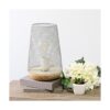 Simple Designs LT1074GRY Lámpara de mesa de malla con