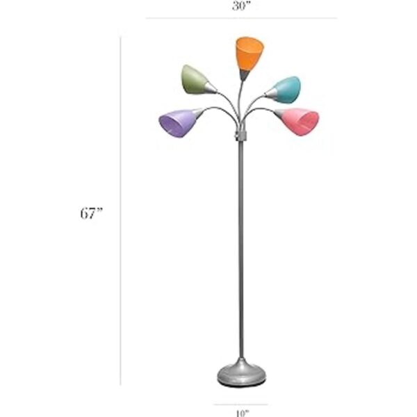 Simple Designs LF2006SLM Lámpara de pie de cuello de