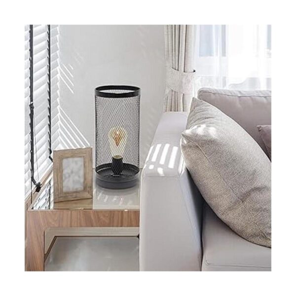 Simple Designs LT1075BLK Lámpara de mesa cilíndrica de