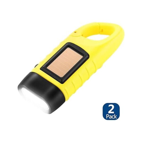 Simpeak Paquete de 2 linternas solares con manivela de