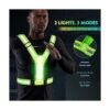 Simket Chaleco reflectante con luz LED para caminar por la_5