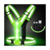 Simket Chaleco reflectante con luz LED para caminar por la_1