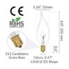 Simba Lighting Candelabra CA10 Bombillas incandescentes